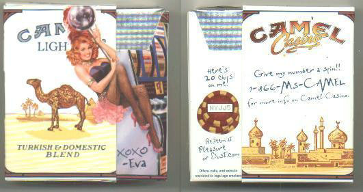 Camel Lights Casino Showgirl Issue Eva side slide cigarettes hard box
